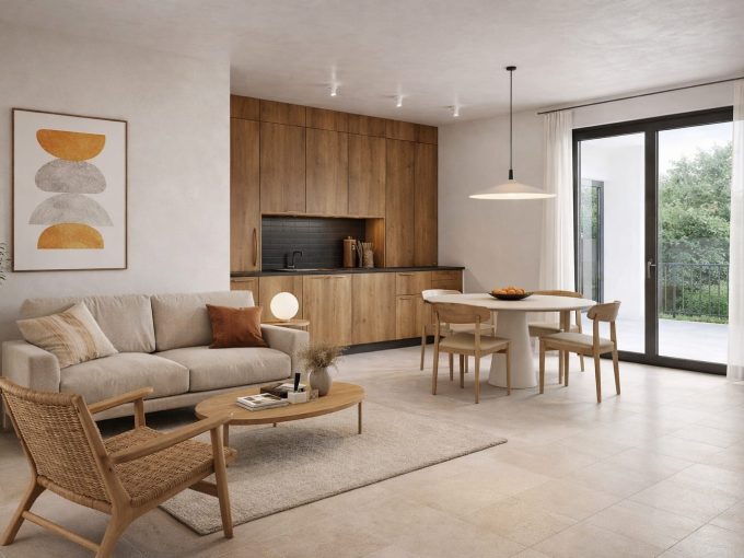 Trilocale con terrazzi e giardino privato